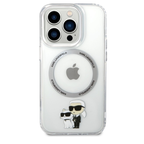 Karl Lagerfeld & Choupette NFT transparent Case with MagSafe for iPhone 14 Pro