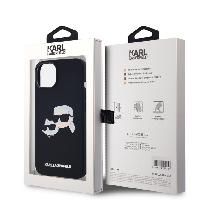 Karl Lagerfeld Double Head Silicone Case with MagSafe for iPhone 14