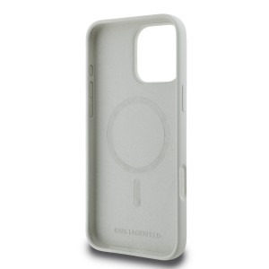 Karl Lagerfeld Double Heads Silicone Case with MagSafe for iPhone 16 Pro Max