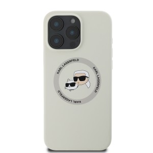Karl Lagerfeld Double Heads Silicone Case with MagSafe for iPhone 16 Pro Max